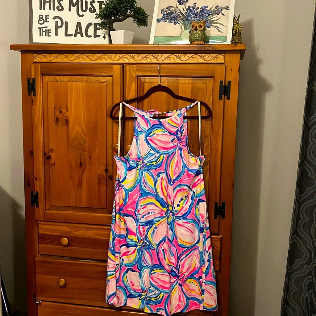 Rare Neon Floral Lilly Pulitzer Print Dress. “The Sunny Side.”